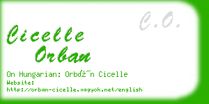 cicelle orban business card